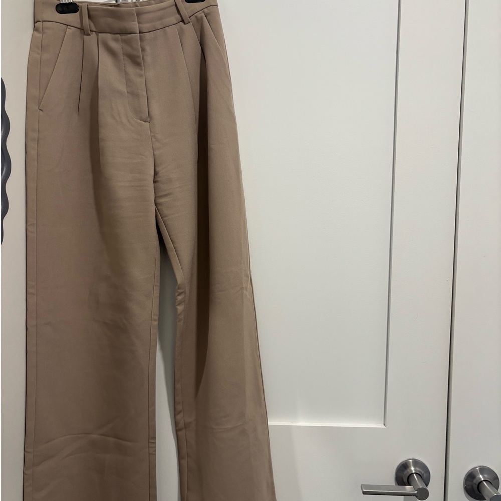 Abercrombie & Fitch Tan Wide Leg Trousers - Picture 2 of 4